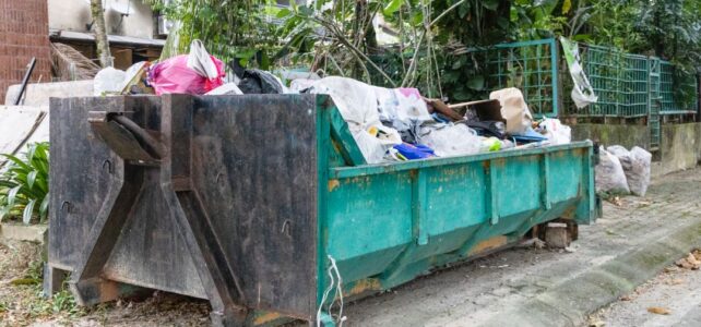 Open Top Container for Junk removal by the roadside